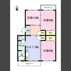 コーポ新町Dの物件間取画像